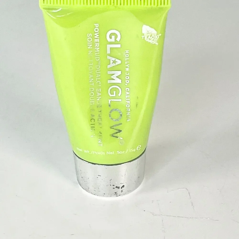 GlamGlow PowerMud DualCleanse Cleanser Face Wash Detoxify Travel .5 oz 15g New